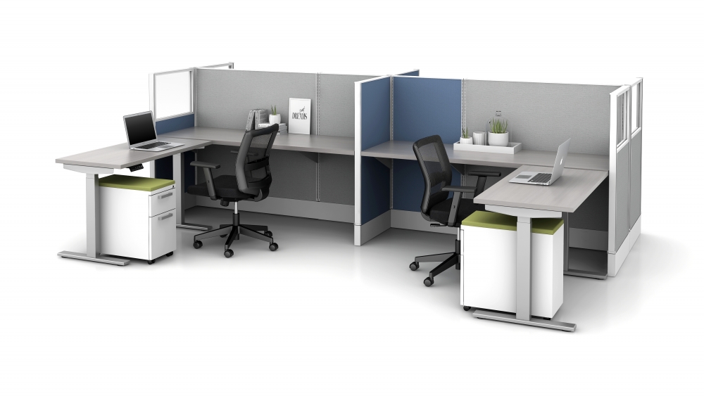 Open plan office with flexible seating