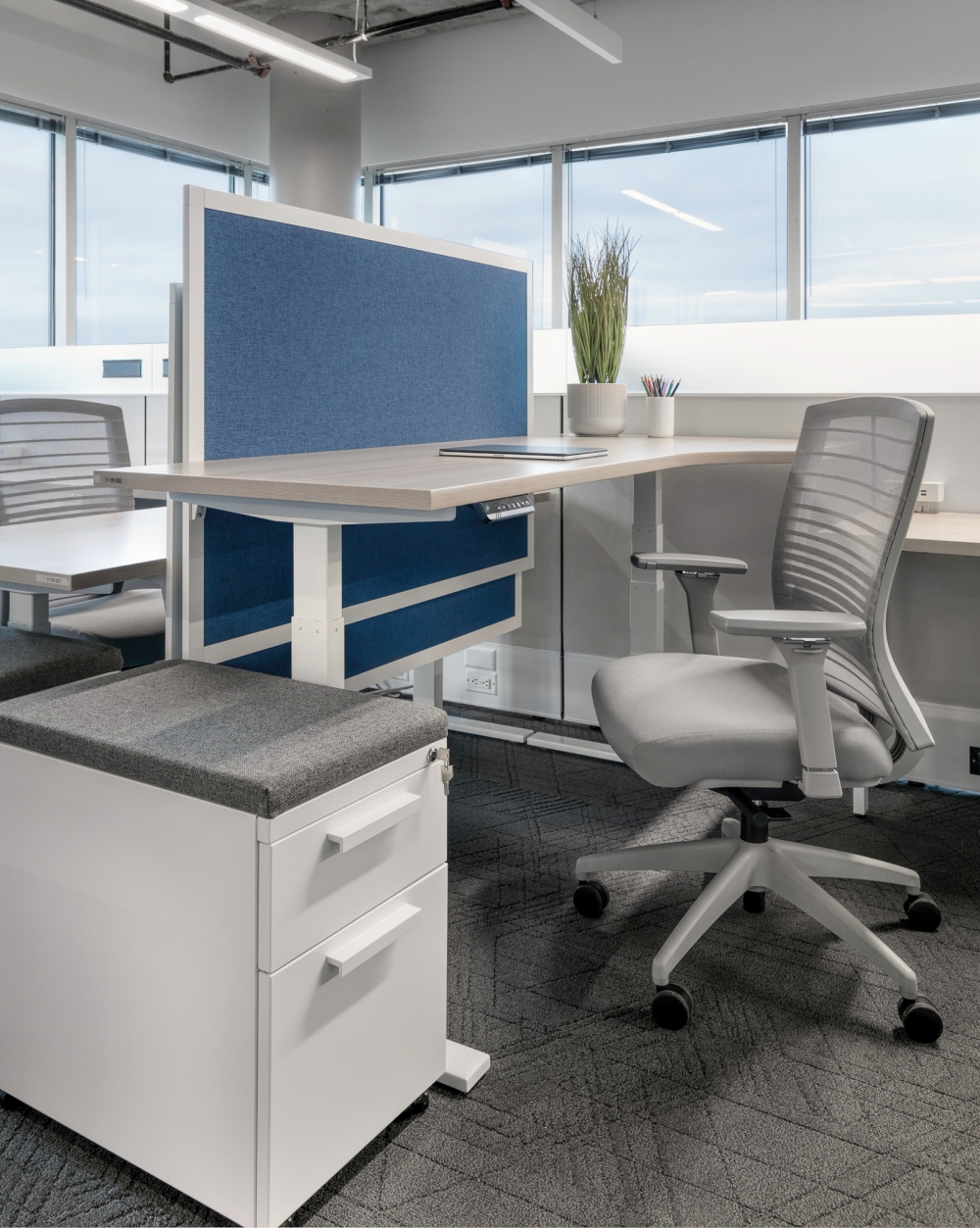 Contemporary office layout promoting teamwork