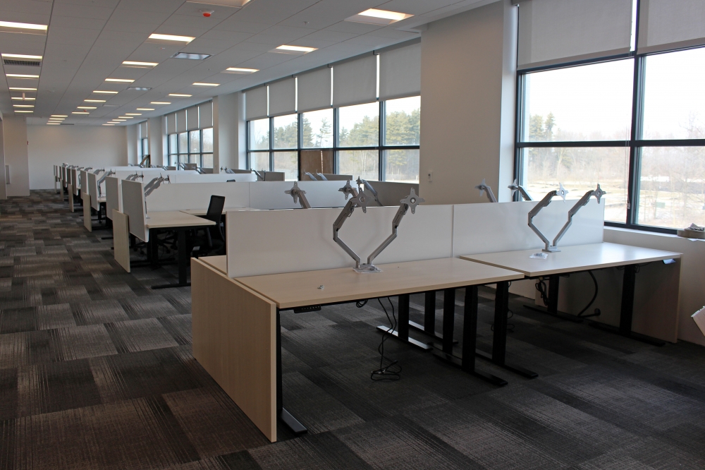Spacious open office concept encouraging interaction