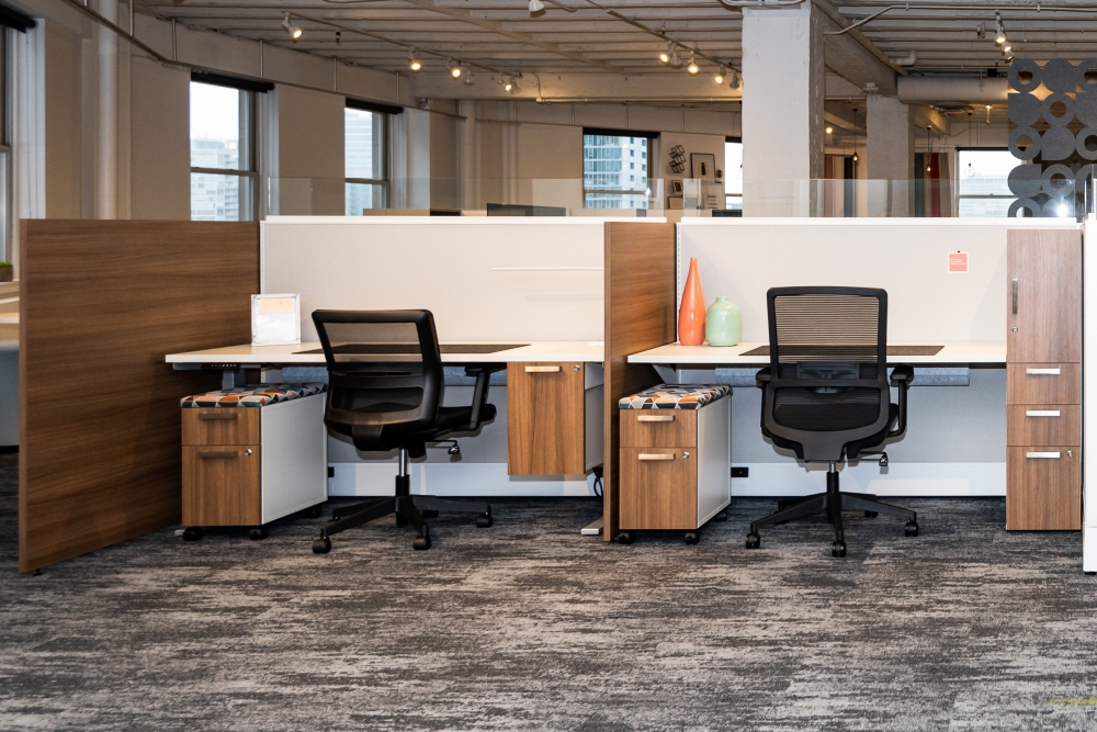 Vibrant open office space promoting productivity